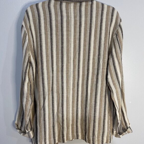 NWT Zara Men Relaxed Fit Striped shirt M - Picture 2 of 4